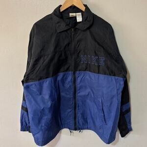 Vintage 90s Nike Color Block Athletic Streetwear Windbreaker Jacket Size M